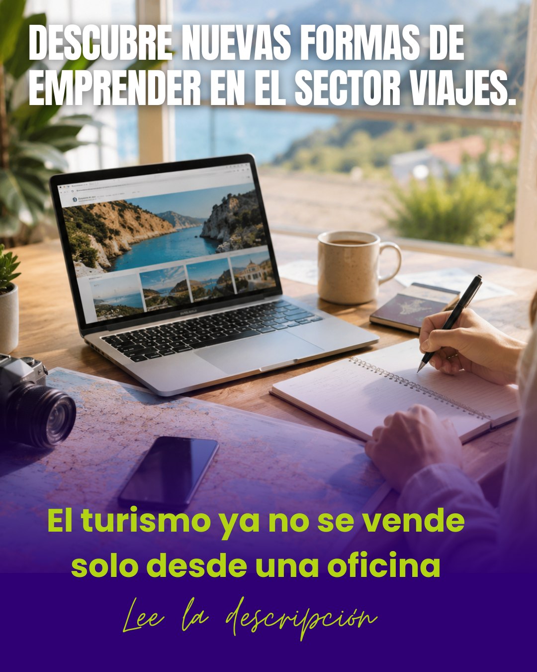 Durante años pensamos que una agencia de viajes necesitaba un local físico.

Hoy la realidad es diferente.

Muchas personas gestionan su actividad online, atienden clientes desde cualquier lugar y aprovechan herramientas digitales para ofrecer un servicio cercano y profesional.

Lo importante no es dónde trabajas.

Lo importante es el acompañamiento que das a tus clientes.

Si te apasionan los viajes y disfrutas ayudando a las personas, quizás sea el momento de descubrir nuevas formas de desarrollar tu proyecto profesional.

¿Te gustaría conocer cómo funciona una agencia de viajes online? Escríbenos y te lo contamos.