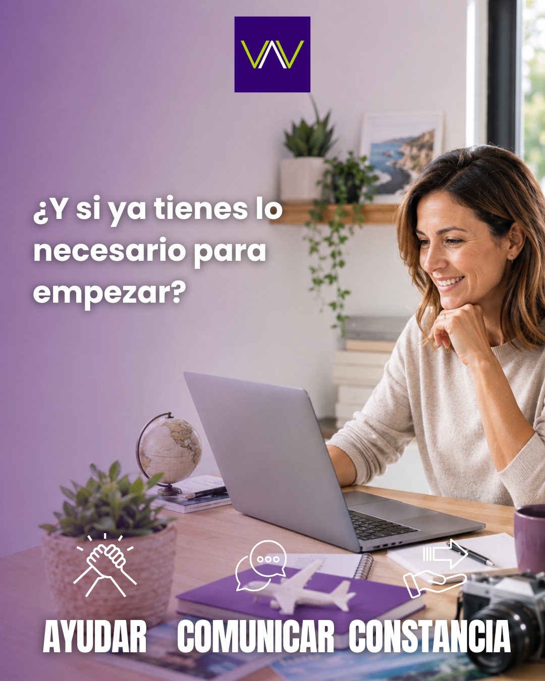 Muchas personas descartan la idea de tener una agencia de viajes online porque creen que necesitan años de experiencia en el sector.

Pero antes de pensar en conocimientos técnicos, hay algo mucho más importante.

Estas son 3 habilidades que pueden ayudarte a desarrollar una agencia online:

✔ Te gusta ayudar a las personas.

✔ Sabes comunicar y generar confianza.

✔ Eres constante cuando te propones un objetivo.

Lo demás se puede aprender.

A veces, el primer paso no es tener todas las respuestas.

Es descubrir que ya tienes más capacidades de las que imaginas.

¿Te gustaría saber cómo funciona nuestro modelo de agencia online? Envíanos un mensaje y te informamos sin compromiso.
